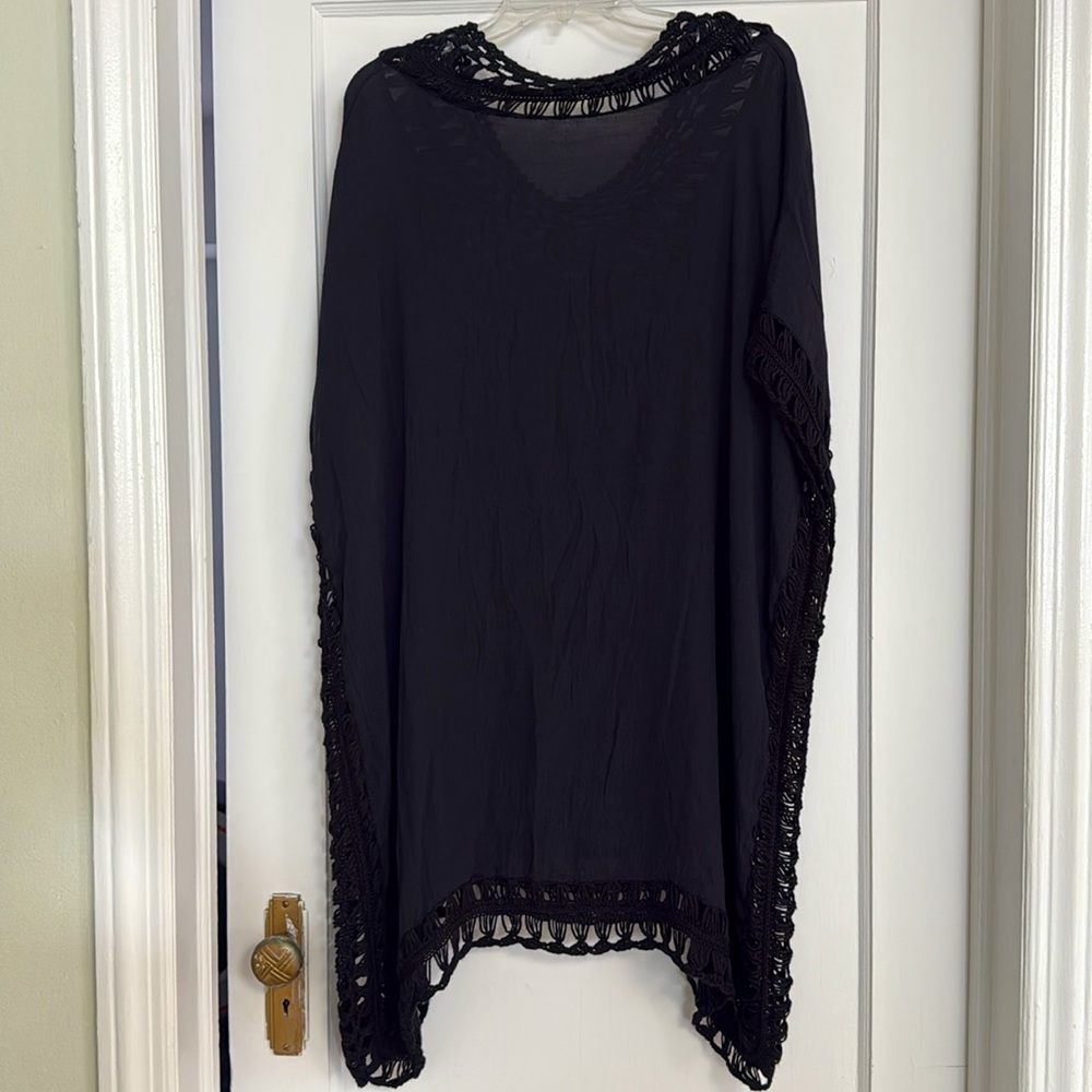 Black Kaftan Beach Cover-Up - Picture 5 of 5